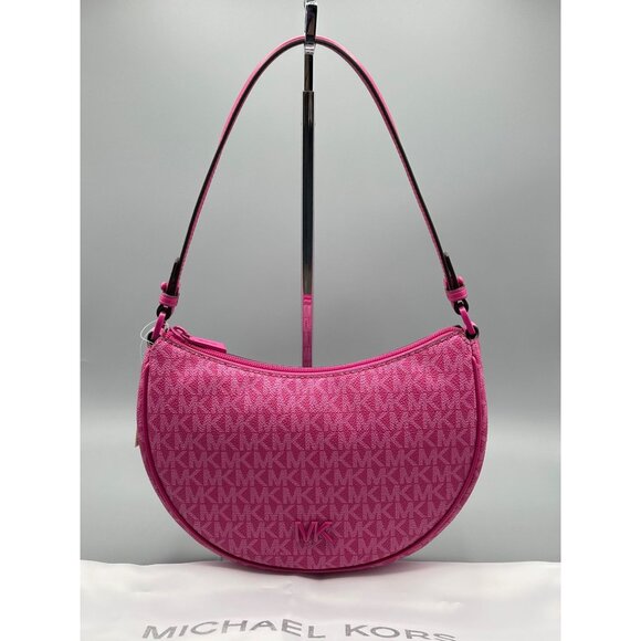 Michael Kors Small Kayla Wild Berry Convertible Pouchette Shoulder Crossbody NWT - Picture 1 of 10